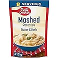 BETTY CROCKER Mashed Potatoes Butter and Herb Flavour, Made with Real Potatoes, 215 Grams Package of Mashed Potatoes