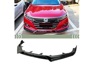 Syon Auto FITS 2021+ HONDA ACCORD V2 STYLE 3PCS GLOSSY BLACK FRONT BUMPER LIP SPLITTER KIT