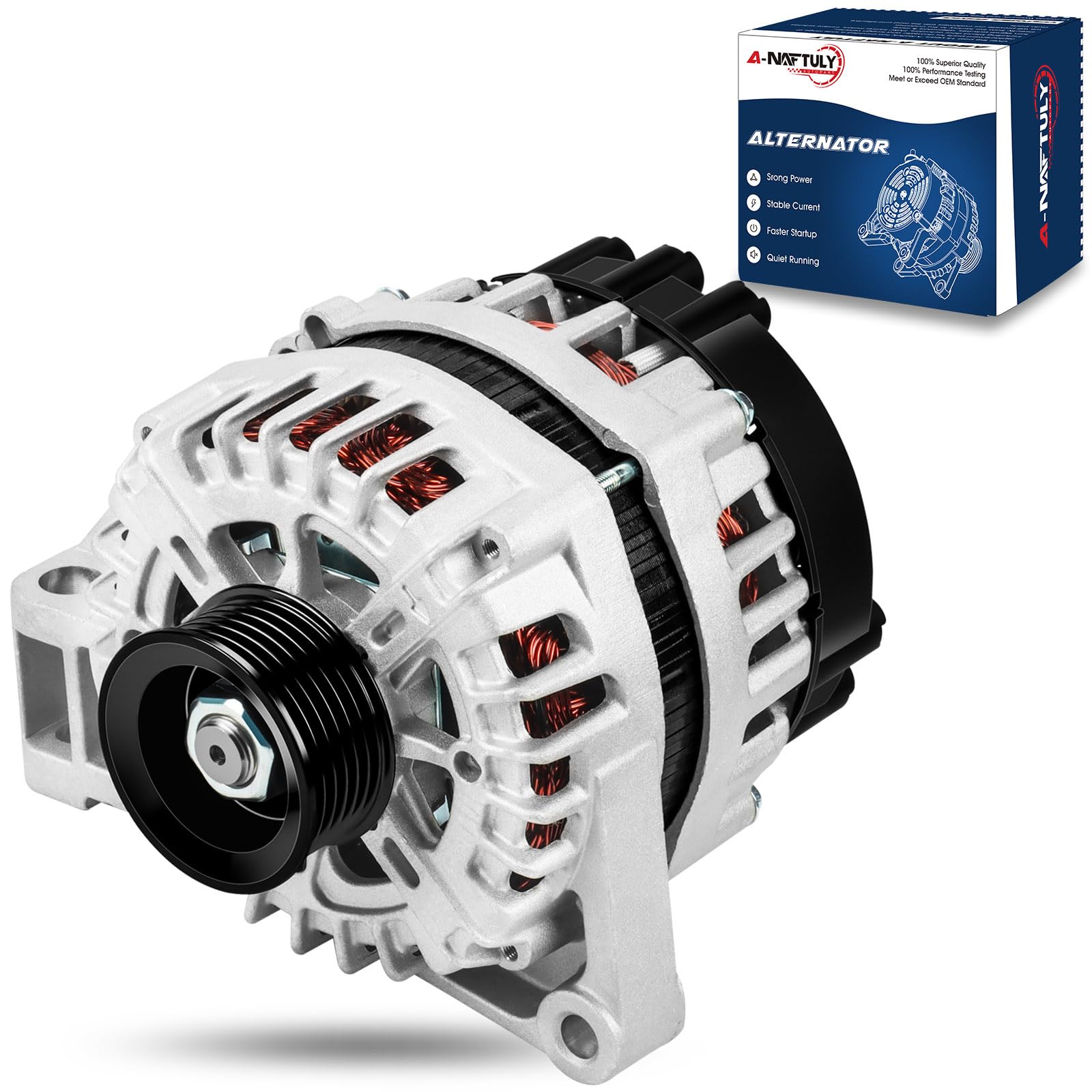 Photo 1 of A-NAFTULY Alternator Fits for Chevy Equinox, Impala, Impala Limited, Cadillac SRX, GMC Terrain, Buick LaCrosse 2010 2011 2012 2013 2014 2015 2016, High Output Alternator Replacement 11932, 150A, 12V