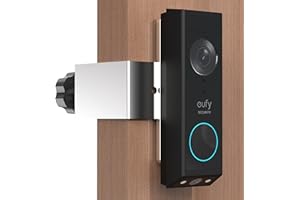VMEI Anti-Theft Door Mount for eufy Video Doorbell E340 Metal Mount Made of High-Hardness Stainless Steel,No Drill,Not Block Doorbell Sensor-Silver