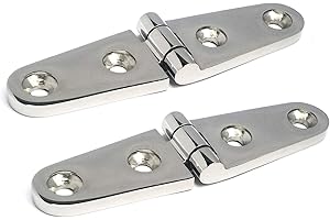 2Pieces of 316 SS Marine Grade 4'' x 1" Casting Strap Hinge for Boat & AUTO