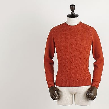 Amazon オレンジ C20 50 Zanone ザノーネ メンズ ケーブルニット