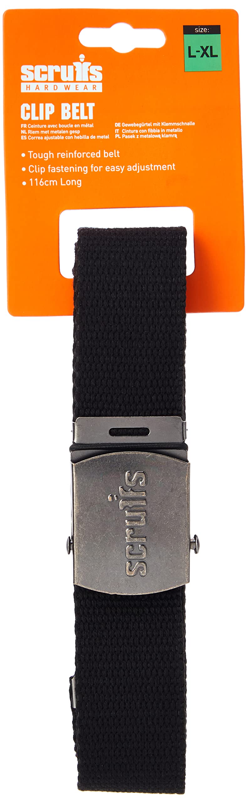 Scruffs T50304 Cotton Adjustable Clip Belt Black One Size