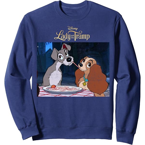 Amazon.com: Lady and the Tramp - Sweatshirt Sweatshirt : Clothing