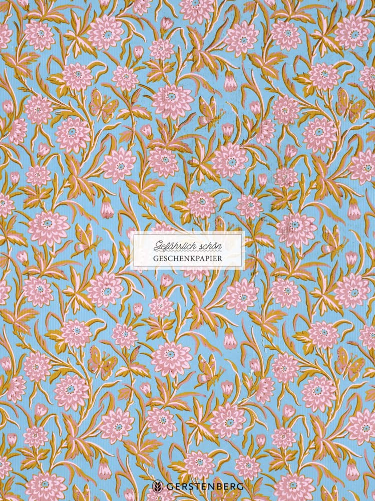 Gefährlich schön Geschenkpapier-Heft - Motiv Rosa Blüten: 2 x 5 Bögen