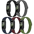 XFYELE Elastic Nylon Bands Compatible with Fitbit Inspire 3/Inspire 2/Inspire HR/Inspire/Ace 3/Ace 2, Soft Adjustable Stretchy Straps Replacement Wristband for Women Men