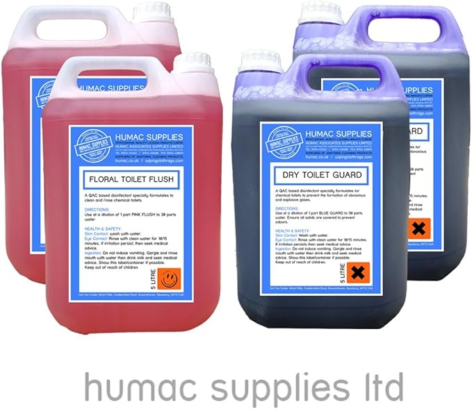 Pink & Blue Toilet Chemical Cleaning Fluid for Caravan Motorhome Boat