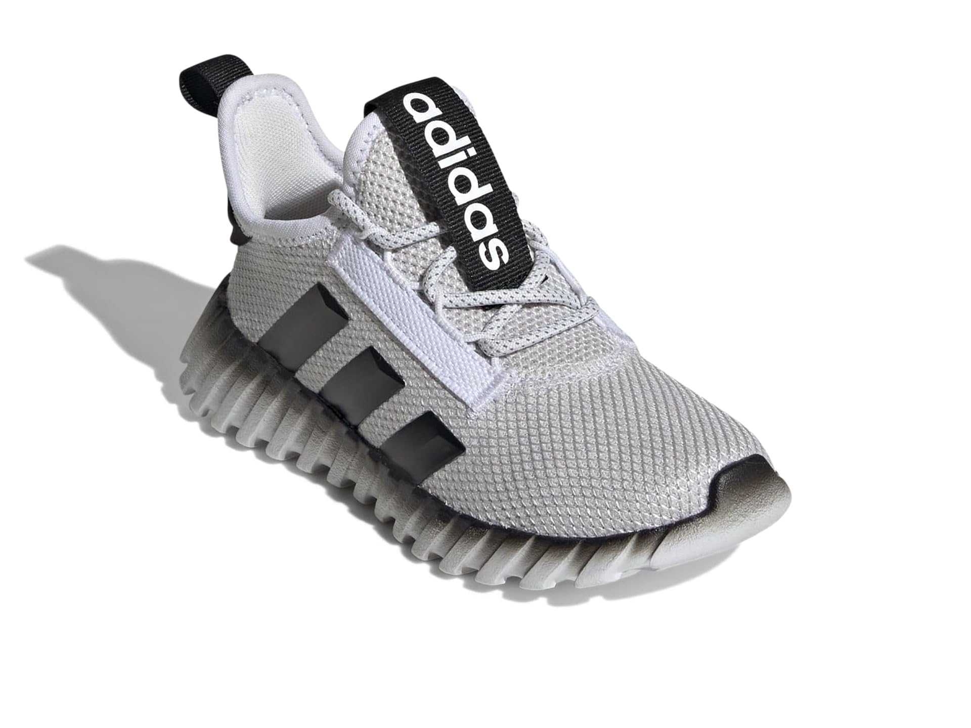adidas Kaptir Flow Sneaker, White/Black/Grey, 11 US Unisex Little Kid
