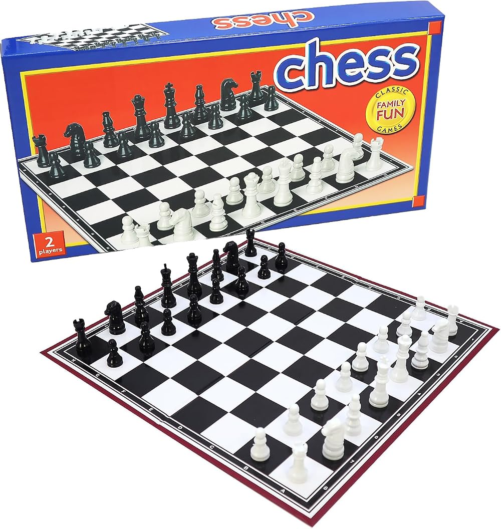 Navoys Classic Chess Table Top Game Foldable Board Instructions Included