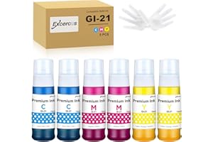 EXCERCUS GI-21 G3270 G3272 Ink Bottles Compatible for Canon GI-21 GI21 Ink Refill for Canon G3270 G3260 G3272 G1220 G1230 G22