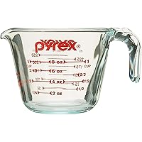 Pyrex Prepware 1-Cup Measuring Cup, Clear with Red Measurements