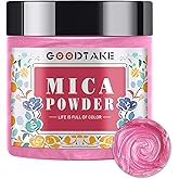 GOODTAKE Hot Pink Mica Powder | Pure Natural | Epoxy Resin Color Pigment | Non-Toxic | Mica Powder for Resin, Soap Making, Candle Making, Bath Bomb, Slime Pigment (Hot Pink, 2 oz)