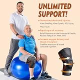 Gemschest Knee Support 2 Pack - Patella Gel Pads, Knee Sleeves Size L view 7