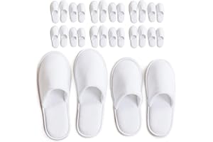 MODLUX Indoor Spa Slippers 6–12 Pairs – Unisex Washable, Non-Slip Closed Toe Disposable Slippers for Guests, Bathroom, Bedroom, Hotel, House, Bride, Travel and Shoeless Home
