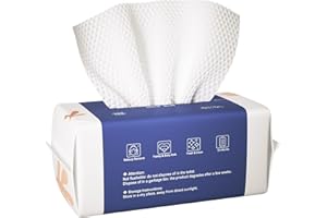 Ourmed Life Disposable Face Towels, Ultra Soft Biodegradable Facial Wipes for Sensitive Skin, Dry Wipes for Makeup Remover & 