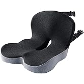 Nextexplore Memory Foam Seat Cushion for Truck Drivers with Adjustable Strap Ergonomic Car Seat Cushions for Driving, Chair Cushion for Back Pain,Lumbar Support & Sciatica Relief for Driving Long