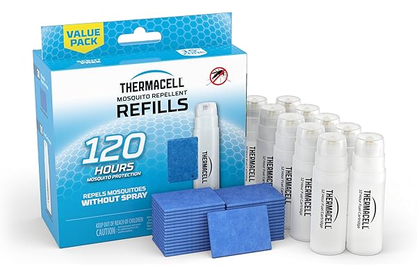 Thermacell Mosquito Repellent Refills; Compatible with Any Fuel-Powered Thermacell Repeller; Highly Effective, Long Lasting, No Spray, No Scent, No Mess; 15 Foot Zone of Mosquito Protection