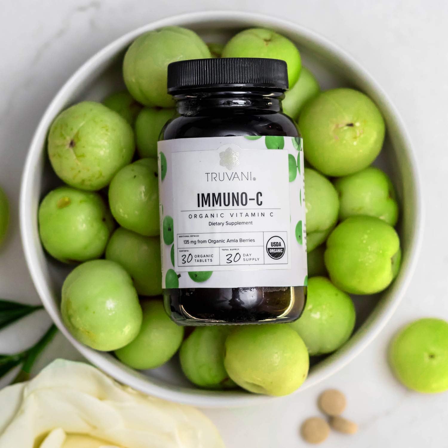 Truvani Vitamin C USDA Organic High Absorption, Antioxidant