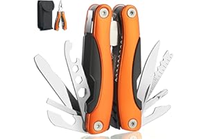 Dad Birthday Gift, Multi Tool, Multitool, Fathers Gifts, Pocket Knife, Multitool Pliers, Camping Knife with Holster and Nylon Sheath for Outdoor, Fishing, Hunting, Hiking by WIWUE GUO