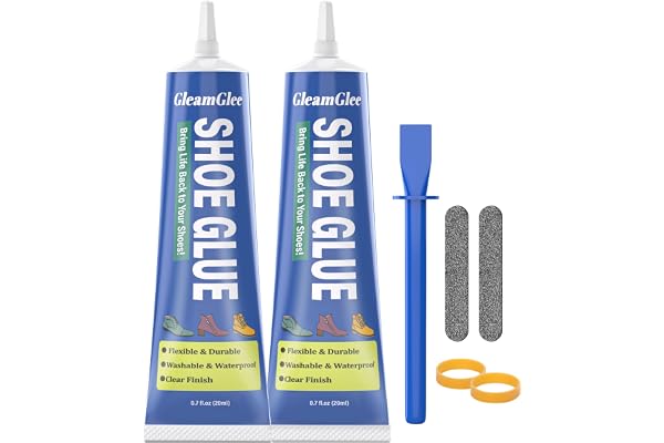 Shoe Glue, Extra Strong Shoe Repair Adhesive - Permanent, Clear, Waterproof Glue for Sneakers, Boots, Heels, Canvas, Soles, H