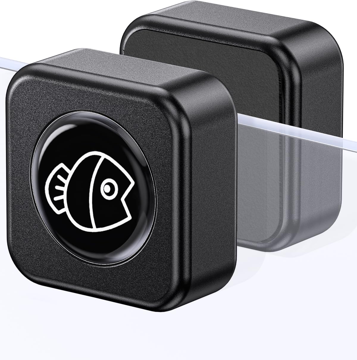 Pawfly Aquarium Magnetic Brush Fish Tank Cleaner 3 cm Mini Stain Scrubber Pads Aquarium Cleaning Tool for 0.5 cm Thick Fish Tank up to 40 L (Non-Floatable)