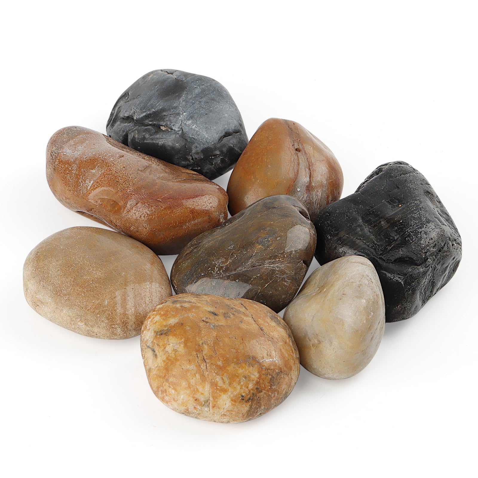 KEILEOHO 5kg 40-60mm Plant Pot Pebbles Stone, 11lb Colored Drainage Pebbles River Rocks for Plant Pots Garden Aquarium