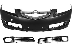 Garage-Pro Bumper Cover Kit Compatible With 2007-2008 Acura TL, 3.2L Engine Primed With Fog Light Trim Front