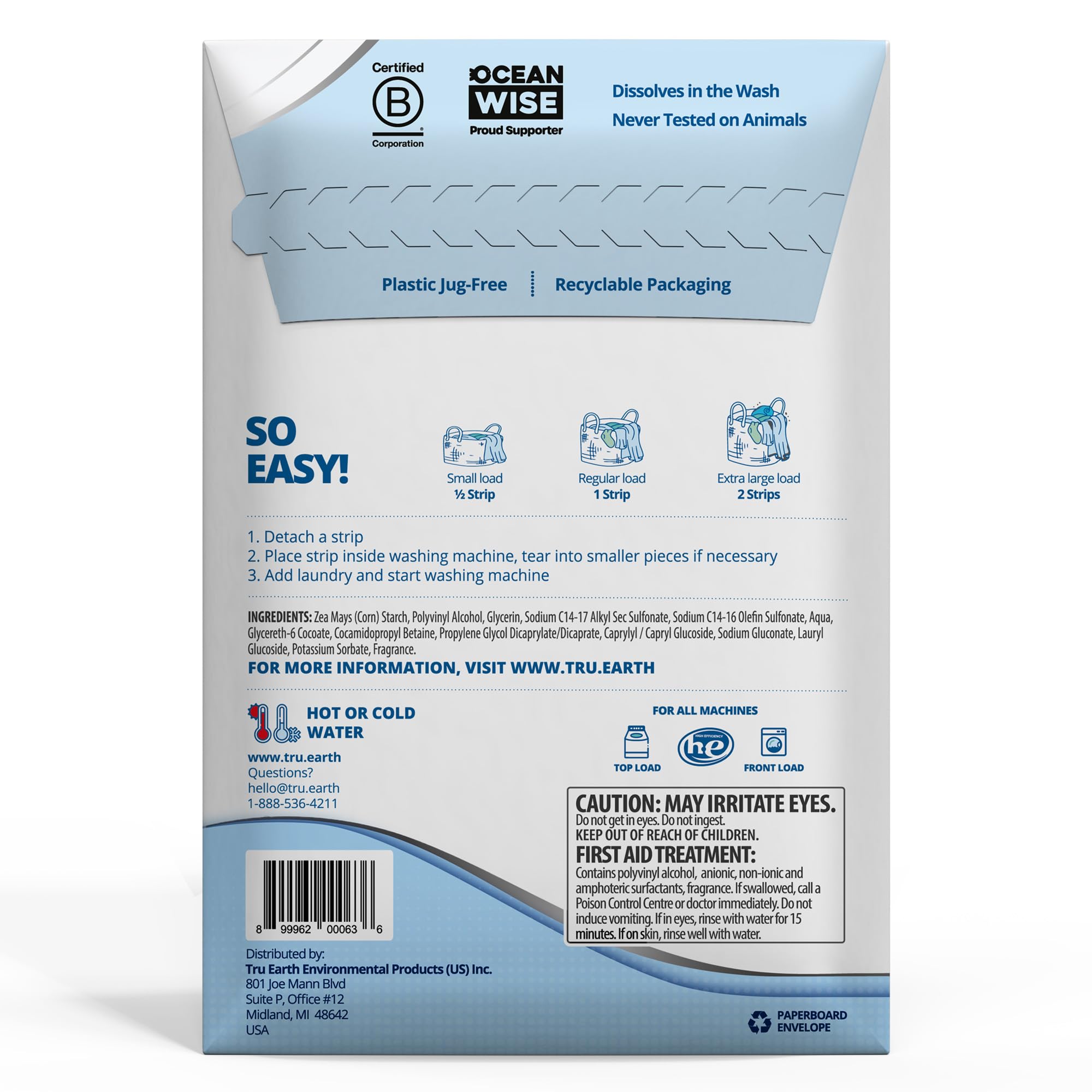 Tru Earth Platinum - Heavy Duty Laundry Detergent Sheets (Made in Canada) - Up to 64 Loads (32 Sheets), Fresh Linen Scent - Ultra-Concentrated Formula - Eco-Friendly, Hypoallergenic Laundry Sheets