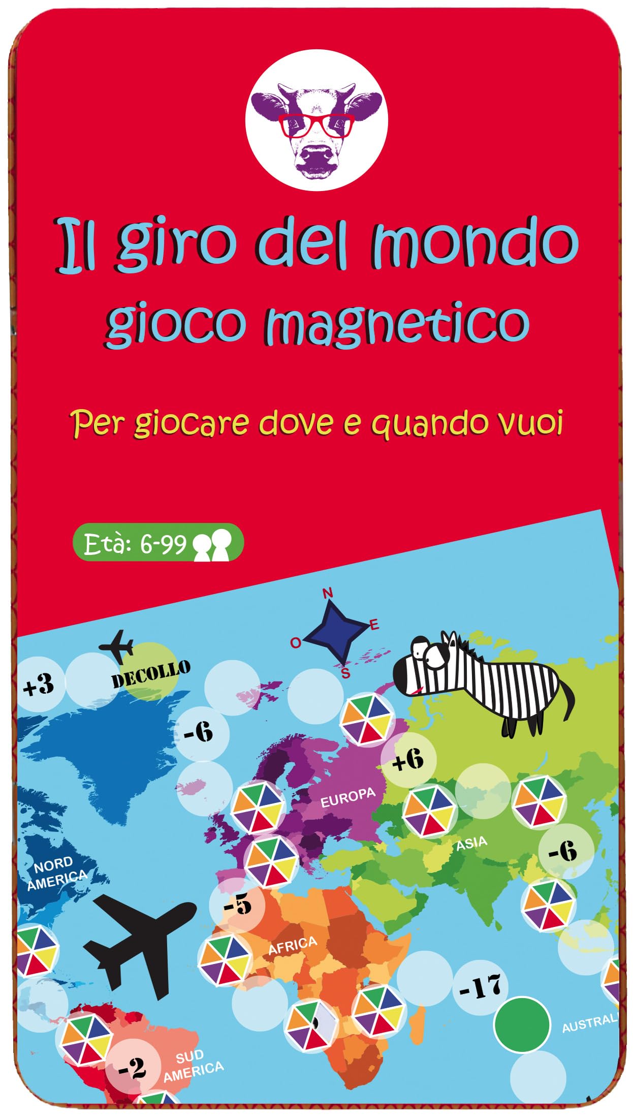 Purple Cow-Around the World Magnetic Game, 7290016026993