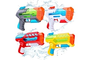 Minutry 4 Packs Water Gun for Kids - Soaker Squirt Water Guns with High Capacity Long Shooting Range, Super Watergun Blaster Pool Toys Perfect for Children, Teens and Adults Summer Fun