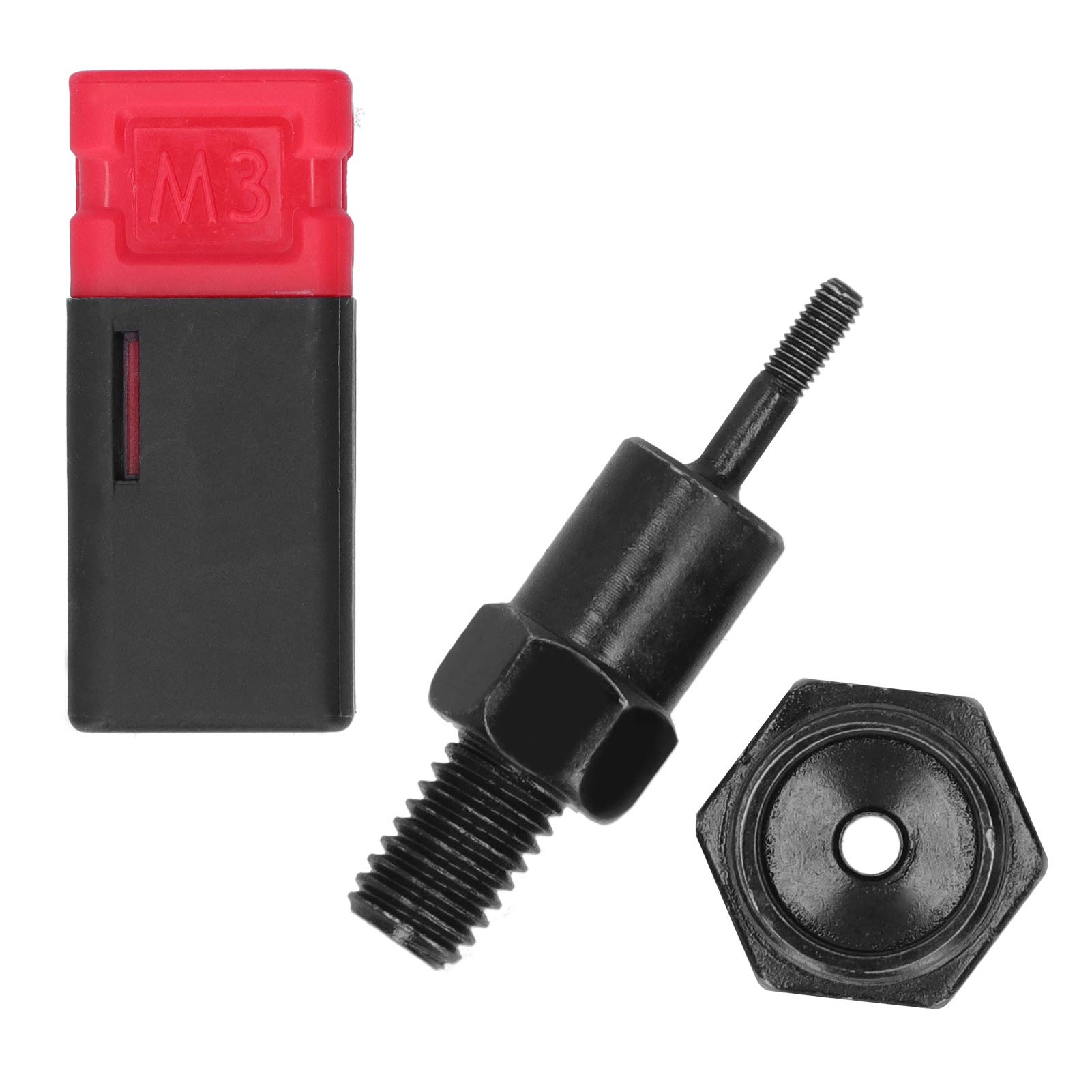 Nut Rivet Guns Tips, M3 Manual Nut Rivet Guns Head Tips Mandrel and Nose Piece Replacement for Hand Nut Rivet Gun Accessories, M3 Riveter Tip Spare Part
