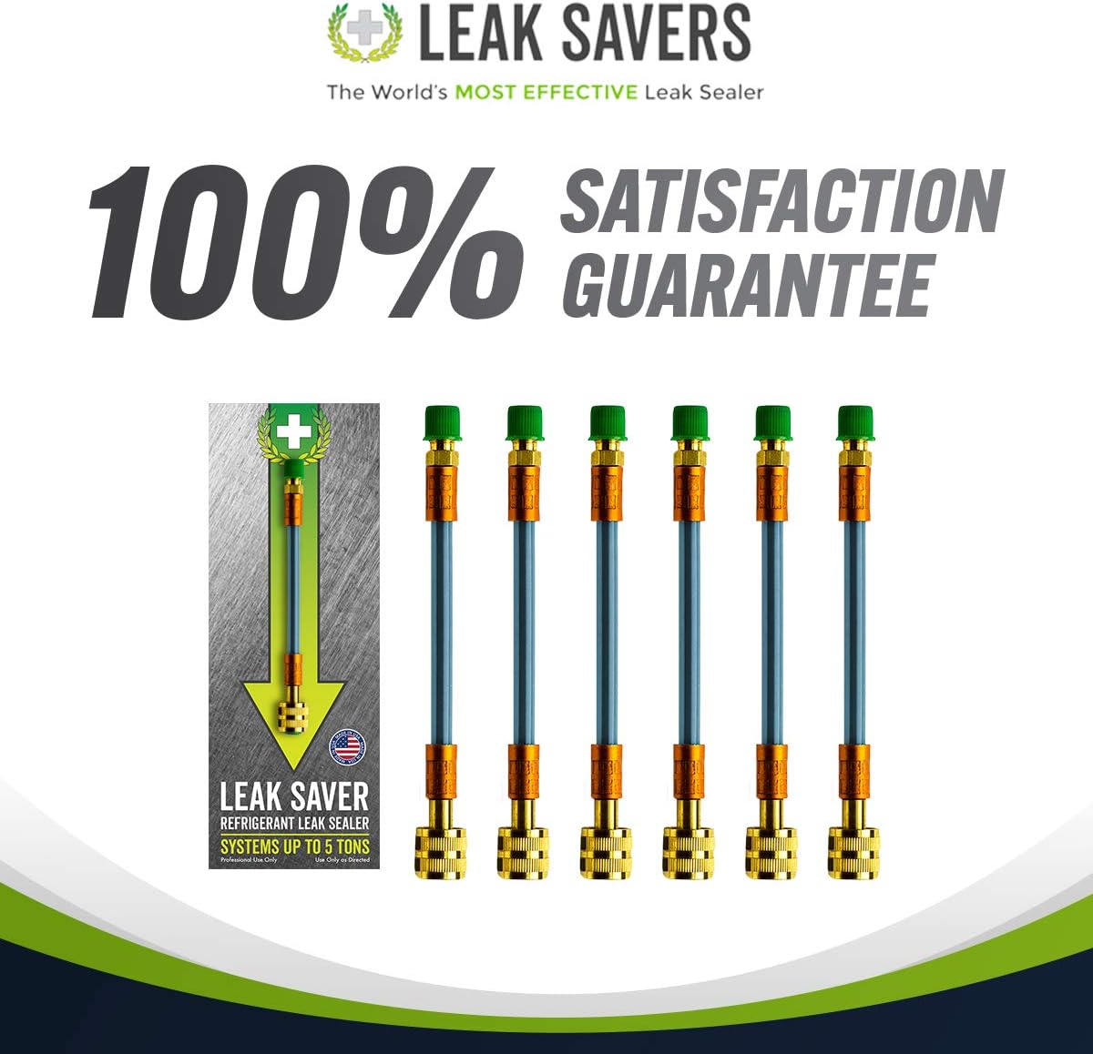 Leak Saver: Direct Inject - Refrigerant Leak Sealer - For Systems Up to 5 Tons - Compatible With Most Air Conditioner and Refrigeration Systems - Proudly Made in the USA: Automotive