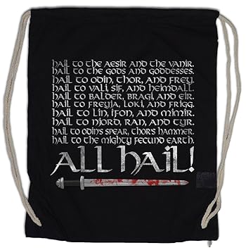 Urban Backwoods All Hail Turnbeutel Sporttasche Odin Odhin Walhalla Walhall Valhalla Valhall Thor Loki Ragnarök Aesir Vanir J