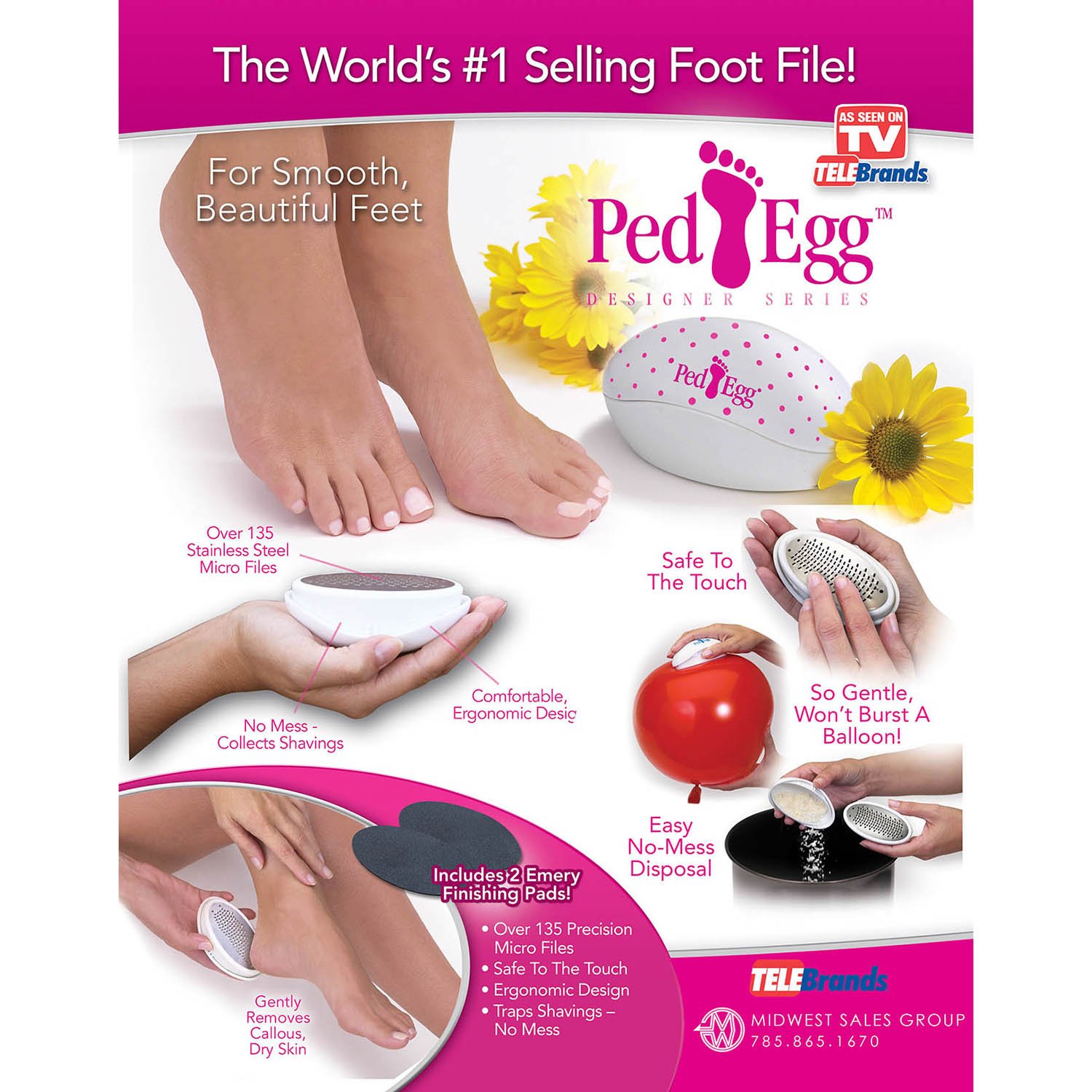Ped Egg Pedicure Foot File, Colors may vary : Beauty