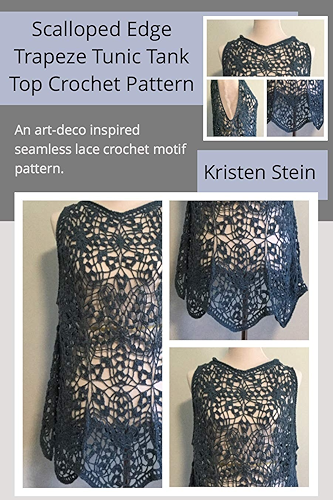 Download Scalloped Edge Trapeze Tunic Tank Top Crochet Pattern: An art-deco inspired seamless lace crochet motif pattern (English Edition) PDF