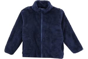 FUNNYPAJA Boys Girls Soft Fleece Sherpa Full-zip Jacket