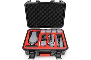 FPVtosky Hard Case for DJI Air 3S Air 3 Drone/Fly More Combo, Waterproof Air 3S Air 3 Hard Shell Carrying Case Accessories, Compatible with DJI RC2/ RC-N2/ RC Pro, Up to 8 Batteries