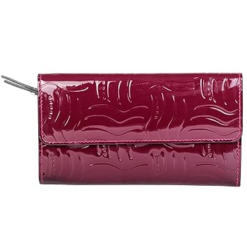 Cross Womens 100% Leather Bifold Flap Wallet With Rear Zip Pocket - Purple