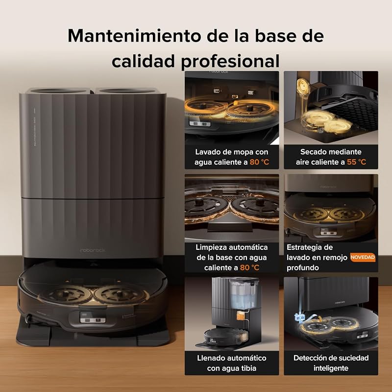 Qrevo Edge 2 Robot Aspirador Succión Extrema de 25000 Pa, Negro