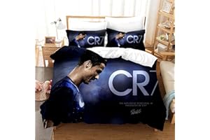 Elincar Soccer Bedding Twin Microfiber 2PC Kids Duvet Cover Set Lightweight Soft Zipper Breathable Closure Soccer Twin Bedding Set 68 x 86