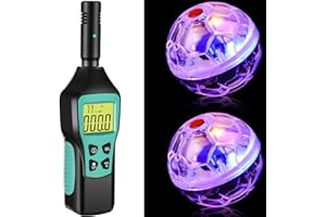 Konohan 3 Pcs Ghost Hunting Equipment Kit Include 1 Emf Meter 3 in 1 Magnetic Field Detector 2 LED Light up Cat Ball Motion Activated Pet Ball for Paranormal Equipment Ghost Investigation