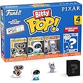 Funko Pop Bitty: Pixar Mini Collectible Toys 4-Pack - Wall-E, EVE, Remy, & Mystery Chase Figure - (Styles May Vary) and A Sur
