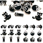 Boutigem Enamel Cat Charms Cute Cartoon Pet Kitten Pendants Lovely Pet Animal Metal Dangle Charms for DIY Crafts Earring Necklace Keychain Jewelry Making