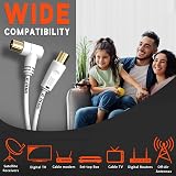 G-PLUG 5m TV Aerial Cable 90° Plug Coaxial Gold Plated Adapter Extender view 2