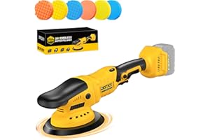 RESTICK Cordless Buffer Polisher for Dewalt 20V Battery (No Battery), 5500RPM | 6-Speed Orbital Design | 6-Inch High Power Rotary Car Buffer Polisher Kit with 6 Buffing Pads (Tool Only)