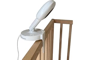 MarinBuilt Adjustable Baby Monitor Mount Compatible with Nanit Pro Flex Stand - Home and Travel - Attach or Clip Nanit to Bassinet, Crib, Pack and Play, Playpen and More, White