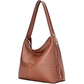 Morriloom Genuine Leather Hobo Bags for Women Crossbody Purses Work Tote Bag Designer Shoulder Handbags with 2 Straps