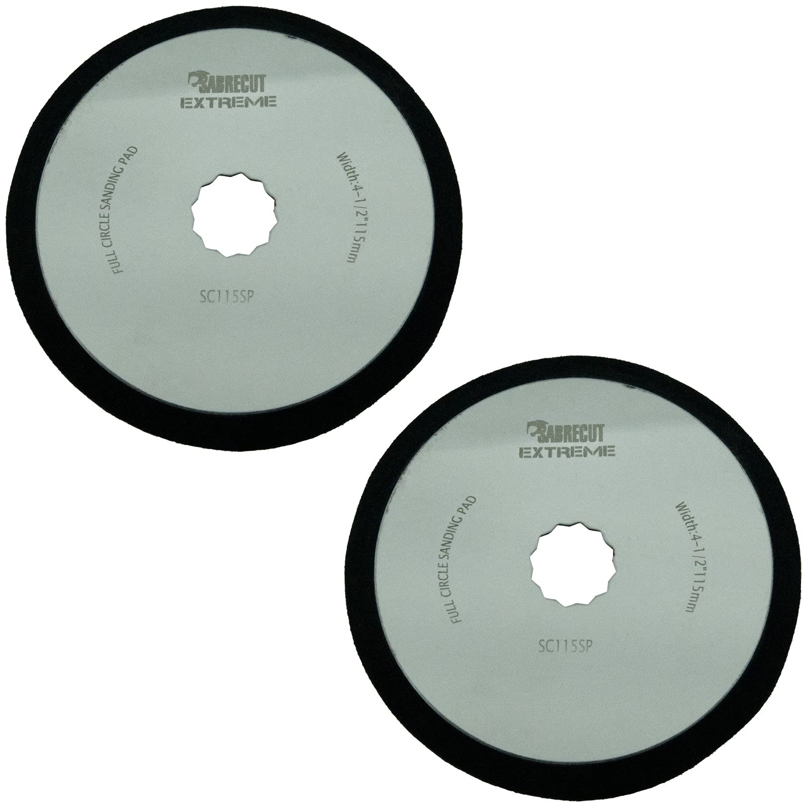 2 x SabreCut SC115SP_2 115mm Sanding Pads Compatible with Fein SuperCut and Festool Vecturo (Non-StarLock) Oscillating Multitool Multi Tool Accessories
