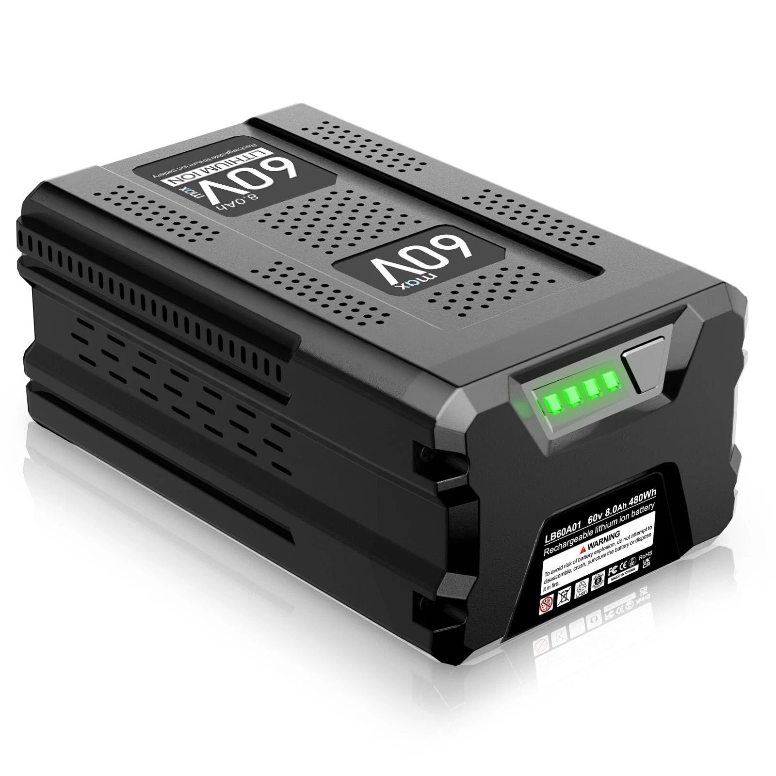 Photo 1 of 1pcs 8.0Ah Replacement Battery Compatible with Greenworks 60V MAX Tools and Charger, LB60A01, LB60A00, LB60A02, LB60A03, LB602, LB6025, LB604, LB6041, LB6042, LB6051