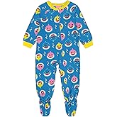 Nickelodeon baby-boys Paw Patrol | Baby Shark Footed One Piece Fleece Pajamas